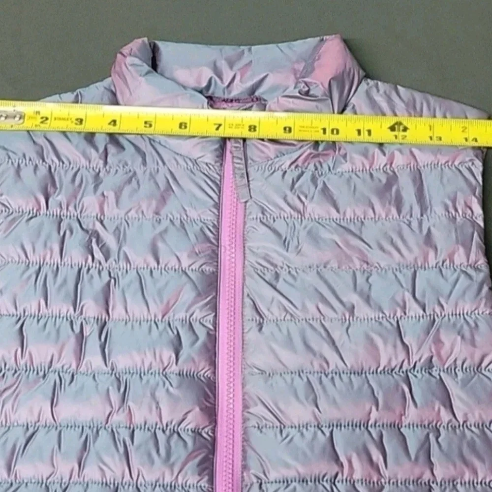 Lands End Sleeveless Puffer Jacket Girls Size Large (14-16) Full Front zip.